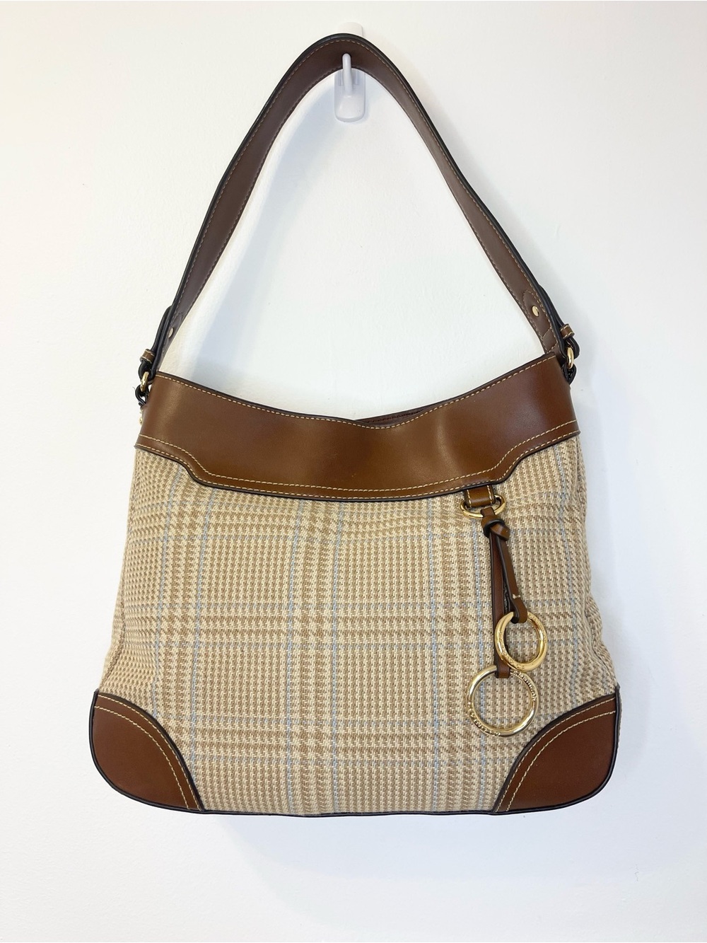 American Living Glen Plaid Houndstooth Hobo Shoulder Bag